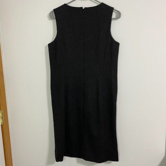 Worth New York Dress Women's 8 Heather Gray Sleeveless Melange Ponte Knit Career - Picture 2 of 2